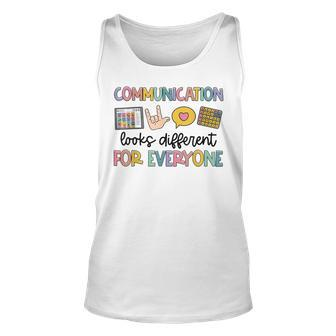 Autism Communication Looks Different For Everyone Unisex Tank Top - Seseable