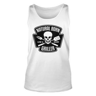 Barbecue Natural Born Griller Funny Grill Master Gift Unisex Tank Top - Thegiftio UK