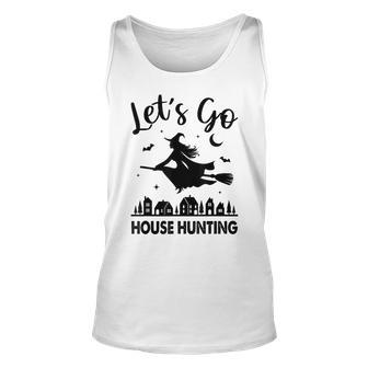 Beautiful Real Estate Witch Halloween Lets Go House Hunting Tank Top - Thegiftio UK