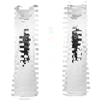 Bernie Sanders Meme Sitting Inauguration Day Meme Tank Top | Mazezy