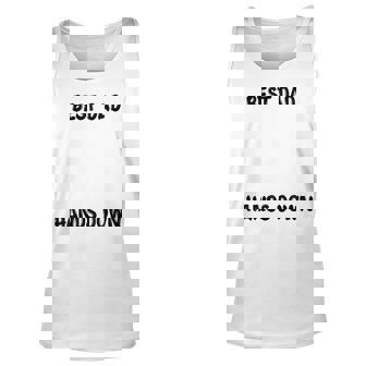 Best Dad Hands Down Kids Craft For Handprints Fathers Day Unisex Tank Top | Mazezy