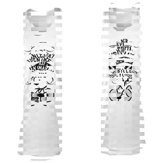 Bike Cyclists Never Underestimate An Old Man On A Bicycle Tank Top | Mazezy