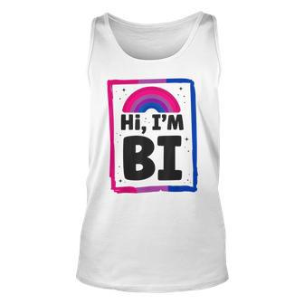 Bisexual Bi Pride Flag Hi Im Bi Unisex Tank Top | Mazezy