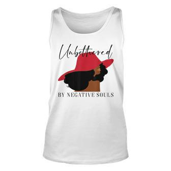 Black History African Woman Unbothered By Negative Souls Unisex Tank Top - Thegiftio UK
