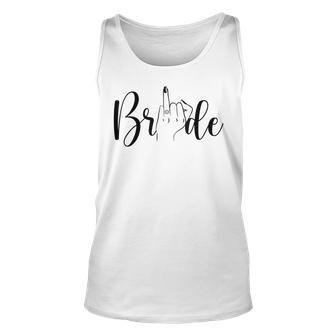 Bride Finger Ring Proposal Bridesmaid Groom Squad Tank Top - Monsterry