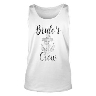 Brides Crew Bridesmaid Nautical Anchor Bachelorette B Unisex Tank Top | Mazezy AU