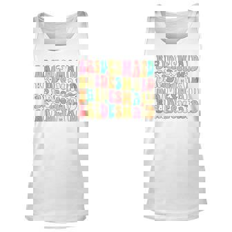 Bridesmaid Bride I Do Crew Retro Groovy Bachelorette Party Unisex Tank Top | Mazezy