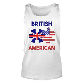 British American England Usa Pride United Kingdom America Unisex Tank Top | Mazezy