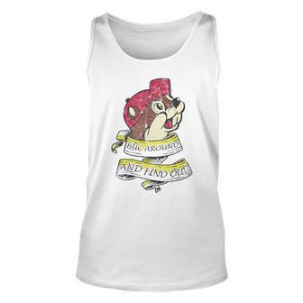 Buc Around And Find Out Funny Squirrel Unisex Tank Top | Mazezy
