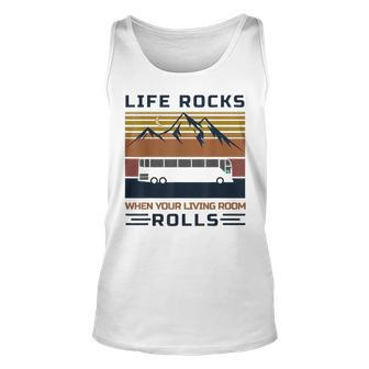 Bus Life Rocks When Your Living Room Rolls Unisex Tank Top | Mazezy