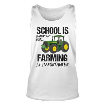 But Farming Is Importanter Tractor Farm Farmers Gift Unisex Tank Top - Thegiftio UK