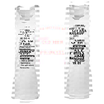 You Cant Scare Me I Have Crazy Grandpa Grumpy Old Red Plaid Tank Top | Mazezy