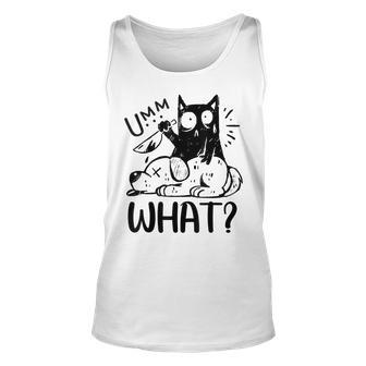 Cat What Funny Cat Dog With Meow Knife Unisex Tank Top - Seseable