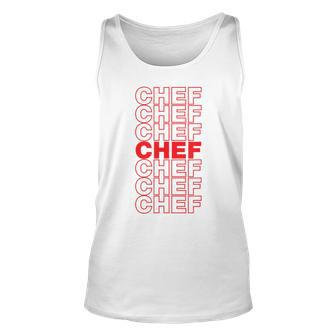 Chef Thank You Bag Design Funny Cute Chef Funny Gifts Unisex Tank Top | Mazezy