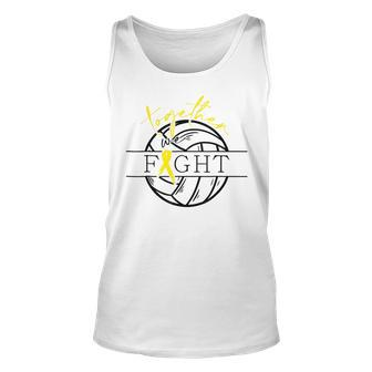 Childhood Cancer Awareness Together We Fight Volleyball Tank Top | Mazezy