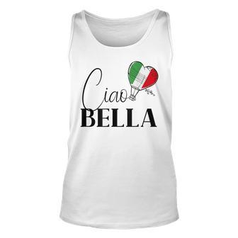 Ciao Bella Italy Graphic With Italian Flag Unisex Tank Top | Mazezy