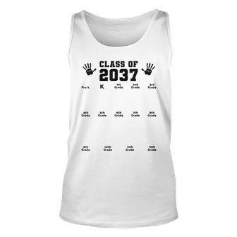 Class Of 2037 Handprint Grow With Me Pre K Graduation Tank Top - Seseable