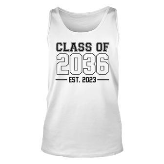 Class Of 2036 Est 2023 Grow With Me Handprints K To 12 Kids Unisex Tank Top - Seseable
