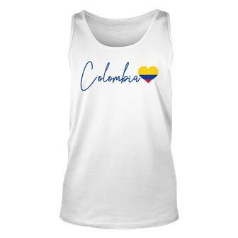 Colombia Heart Pride Colombian Flag Unisex Tank Top - Monsterry UK