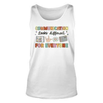 Communication Looks Different For Everyone Speech Therapy Tank Top - Thegiftio UK