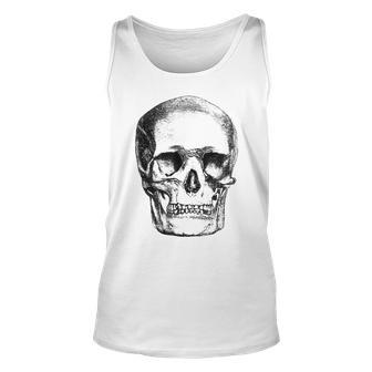 Cool Vintage Graphic Anatomical Skull Skeleton Halloween Halloween Tank Top | Mazezy