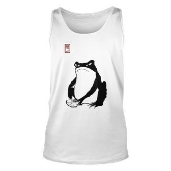 Cottagecore Japanese Frog Unisex Tank Top - Monsterry