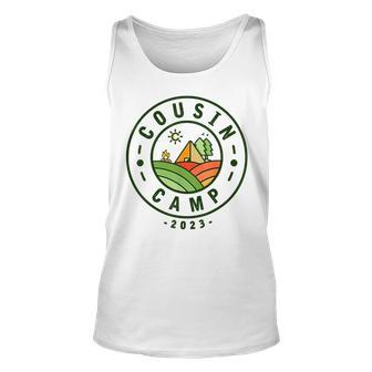 Cousin Camp 2023 Camping Tribe Summer Vacation Unisex Tank Top - Thegiftio UK