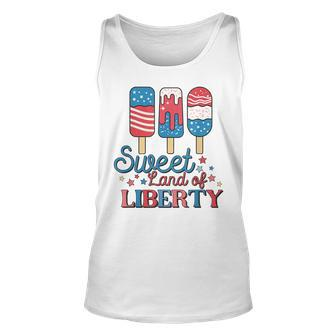 Cute Retro 4Th Of July Popsicle Patriotic Land Of Liberty Unisex Tank Top | Mazezy