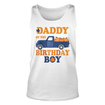 Daddy Of The Pumpkin Truck 1St Birthday Boy Family Tank Top - Thegiftio UK