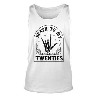 Death To My Twenties 30Th Birthday 30 Yrs Peace Out Twenties 30Th Birthday Tank Top | Mazezy