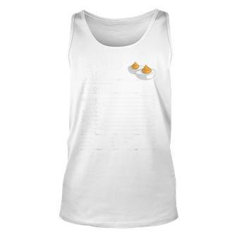 Deviled Eggs Nutritional Facts Thanksgiving X-Mas Food Tank Top | Mazezy