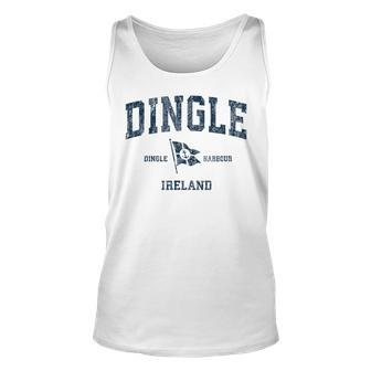 Dingle Ireland Vintage Sports Navy Boat Anchor Flag Unisex Tank Top | Mazezy