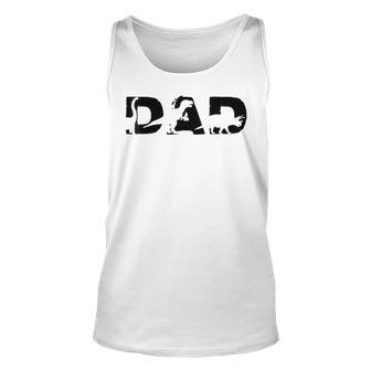 Dinosaur Dad Cute Three Rex Dino For Party In Fathers Day Unisex Tank Top - Thegiftio UK