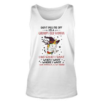 Dont Piss Me Off Im A Grumpy Old Woman I Do What I Want Unisex Tank Top | Mazezy
