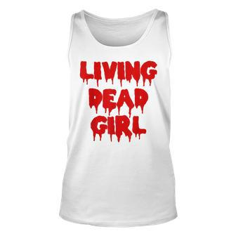 Dripping Blood Halloween Zombie Movie Living Dead Girl Halloween Tank Top | Mazezy