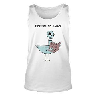 Driven To Read Pigeon Library Reading Books Reader Reading Tank Top | Mazezy