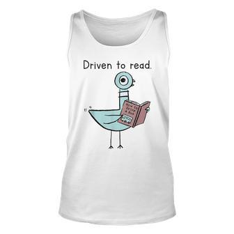 Driven To Read Pigeon Library Reading Books Reader Tank Top | Mazezy