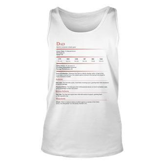 Dungeons And Rpg Dragons Dad Stat Fathers Day Unisex Tank Top | Mazezy