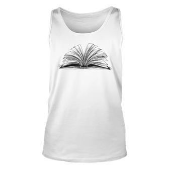 Excellent Book Motif Pencil Drawing Drawing Funny Gifts Unisex Tank Top | Mazezy