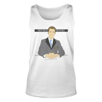 Fake News Anchor Man Breaking News Edition Unisex Tank Top | Mazezy