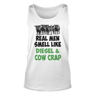 Farmer Real Men Smell Like Diesel & Cow Crap Unisex Tank Top | Mazezy