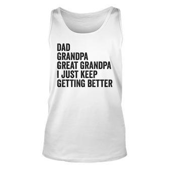 Fathers Day Grandpa From Grandkids Dad Great Grandfather Unisex Tank Top | Mazezy