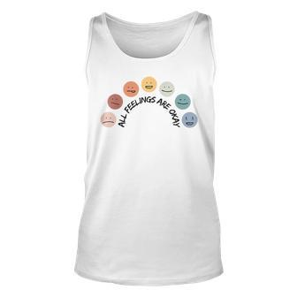 All Feelings Are Okay Mental Health Matters Therapy Is Cool Tank Top - Seseable