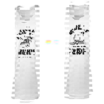 Feline The Purride - Cat Pun Gay Pride Unisex Tank Top | Mazezy