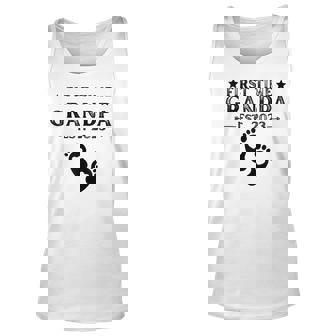 First Time Grandpa 2023 For Grandfather Funny Fathers Day Unisex Tank Top | Mazezy