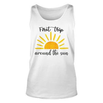 First Trip Around The Sun Birthday For Boy And Girl Unisex Tank Top - Seseable