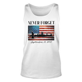 Never Forget September 11 2001 Memorial Day American Flag Tank Top