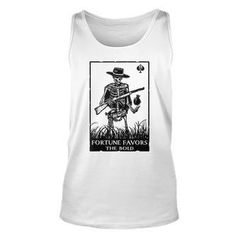 Fortune Favors The Bold Apparel Unisex Tank Top - Seseable