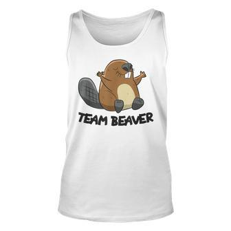 Funny Beaver Squad Team Beaver Unisex Tank Top | Mazezy