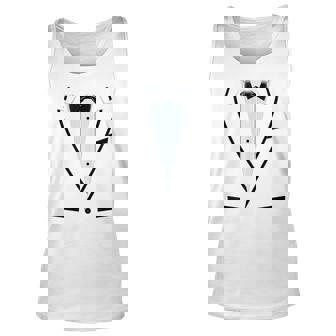 Funny Bright Tuxedo Black Bow And Blue Gift For Women Unisex Tank Top - Thegiftio UK